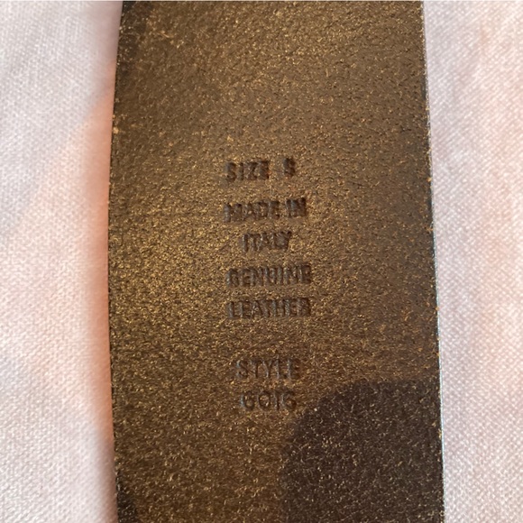 Size Small Garuglieri Leather Belt with Studs and Brass Hardware - Picture 3 of 6